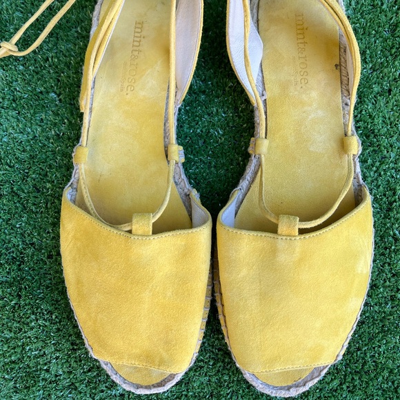 Mint & rose suede espadrille sandals anthropology brand - Picture 3 of 5